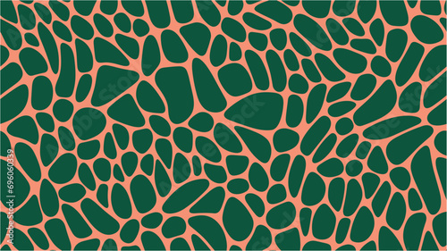 Seamless pattern illustration. Circle backdrop with flat texture for modern concept. Irregular cells background.
