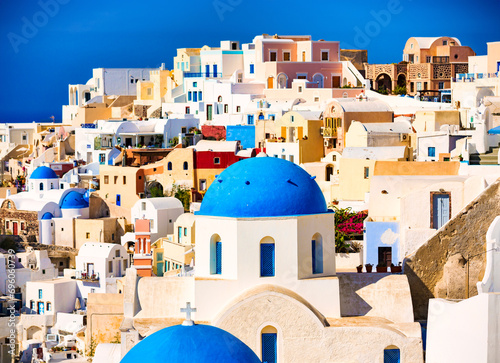 architecture of the village of Oia on the Greek island of Santorini