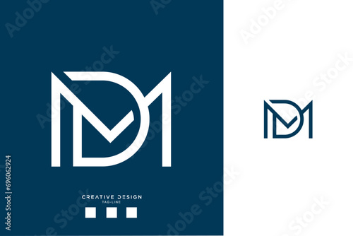 DM or MD Alphabet Letters Logo Monogram photo