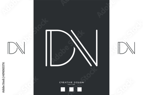 DN or ND Alphabet Letters Logo Monogram photo