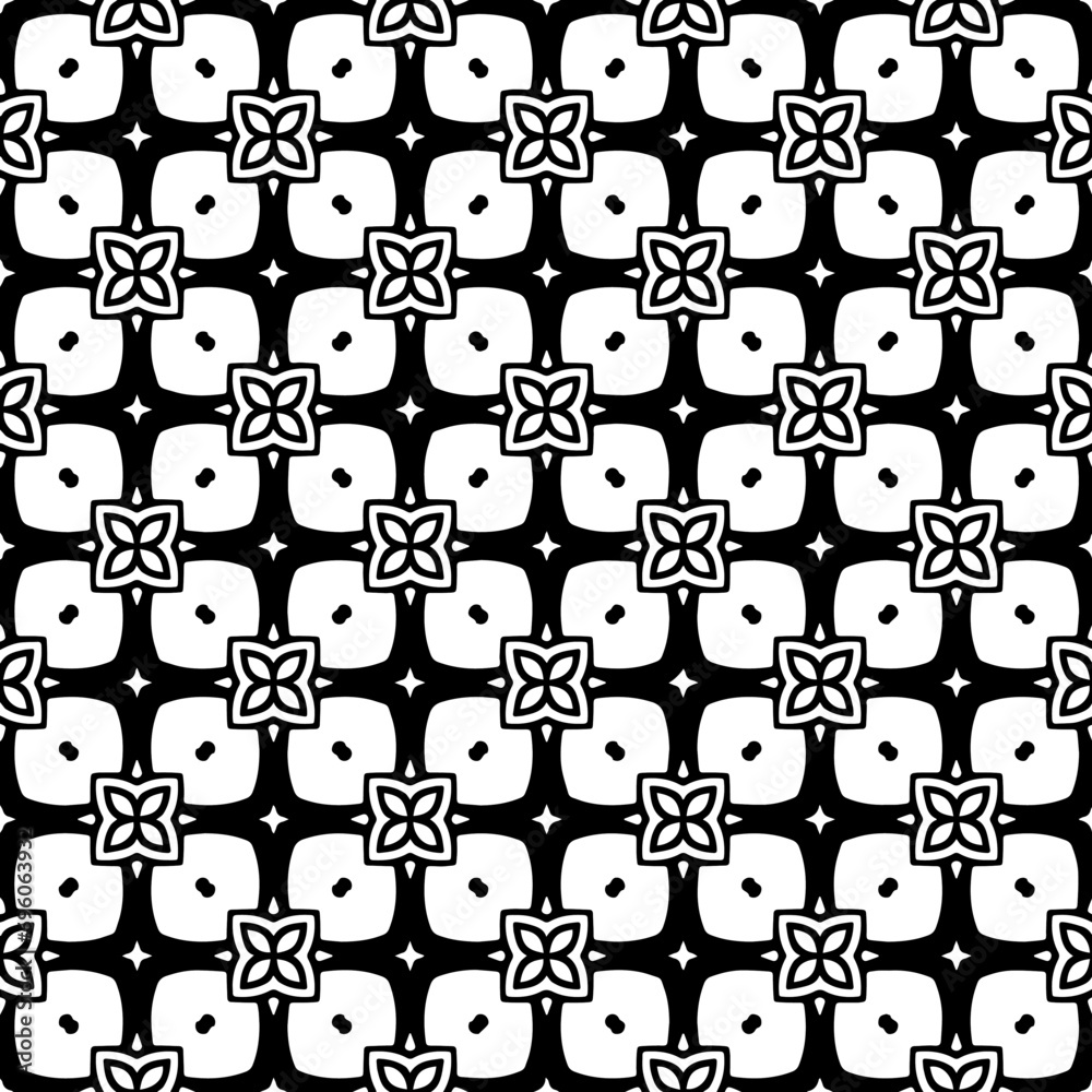 Seamless geometric repeating islamic patterns.
Black and white pattern texture. Mosaic ornaments.One color wallpaper. Seamless geometric repeating islamic patterns.
Black and white pattern texture. Mosaic ornaments.One color wallpaper.