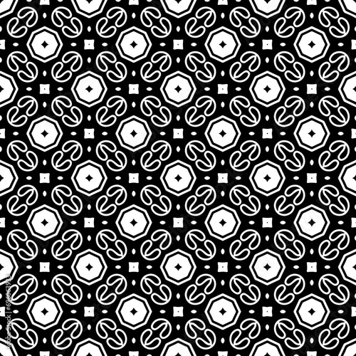 Seamless geometric repeating islamic patterns. Black and white pattern texture. Mosaic ornaments.One color wallpaper.