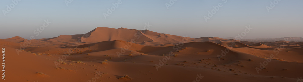 Morocco desert panorama at sunrise