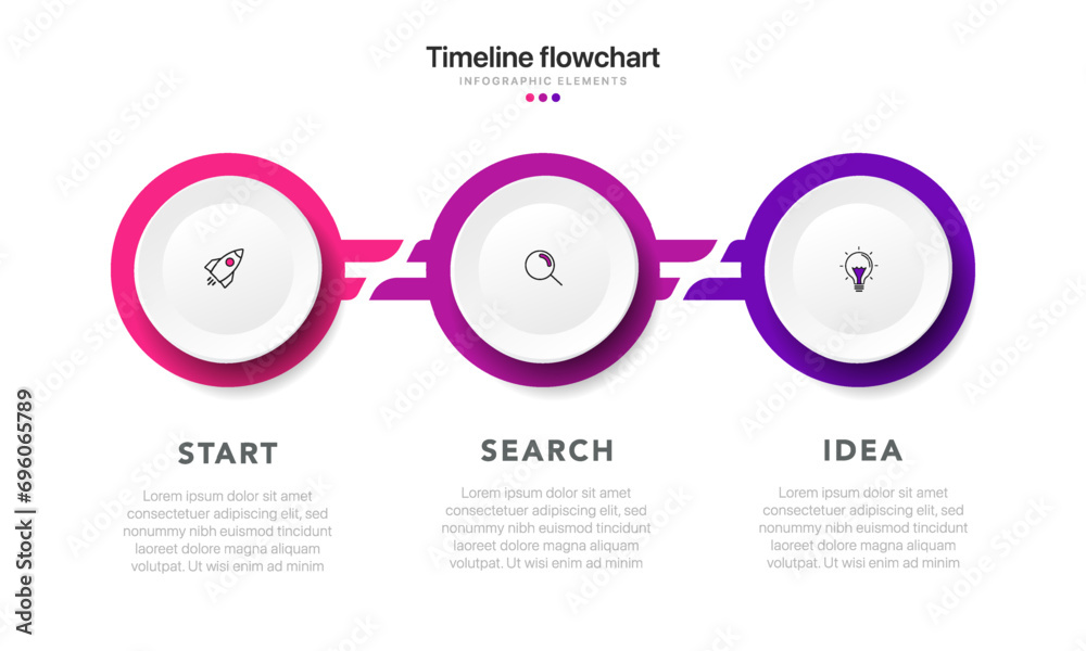 Timeline infographic design with 6 options or steps. Infographics for business concept. Can be used for presentations workflow layout, banner, process - obrazy, fototapety, plakaty 