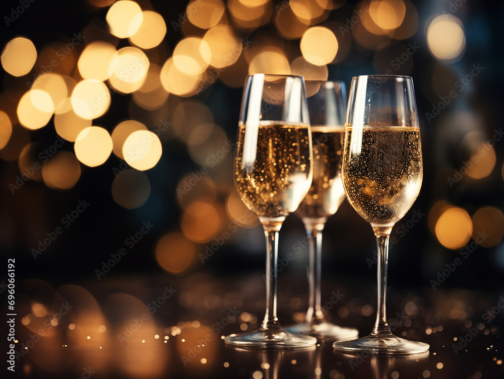 glas mit sekt zu silvester anstoßen prosit prost jahreswende silvester sylvester