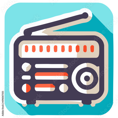 Retro Vector Icon - Radio