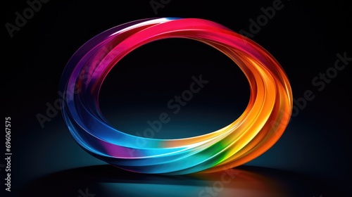 This stunning image features a vibrant gradient rainbow color ring, offering a dynamic and artistic appeal.