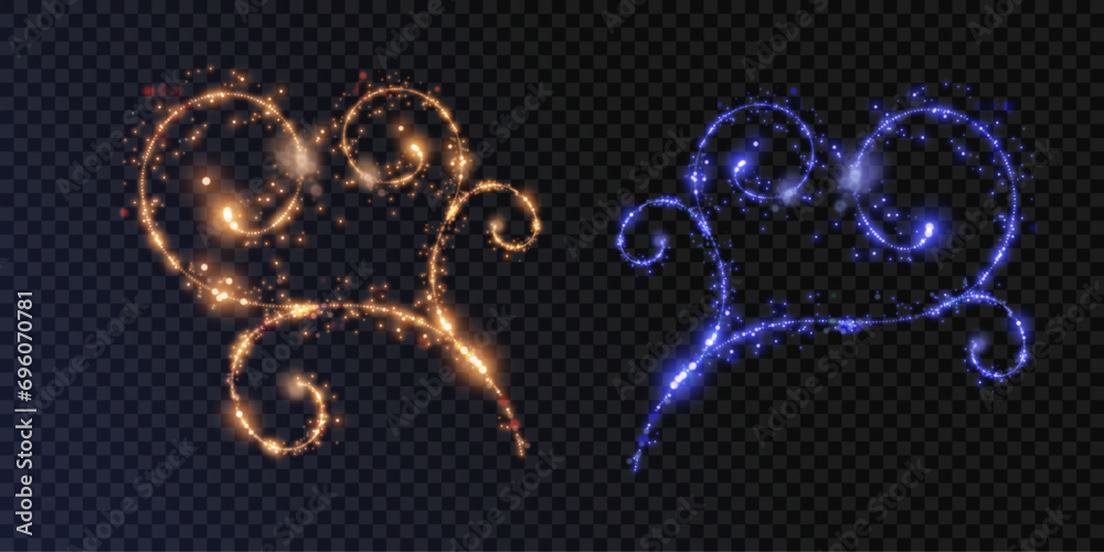 Glowing heart effect for Valentine's Day