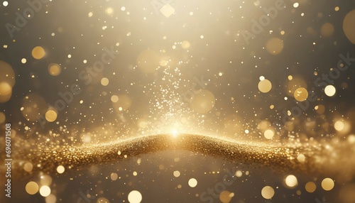 background with falling golden glitter particles falling gold confetti with magic light beautiful light background