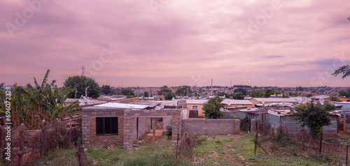 View of Soweto, famous township near the city of Johannesburg, South Africa photo