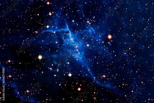 Fototapeta Naklejka Na Ścianę i Meble -  Blue cosmic nebula. Elements of this image furnished by NASA