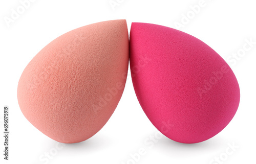 Two different make up sponges isolated on white