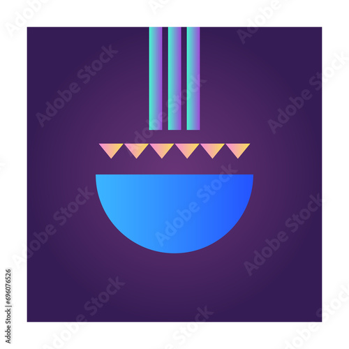 Square Futuristic Gradient Texture Colored Graphic Symbol Element Nostalgic Retro 90's Thenme Icon