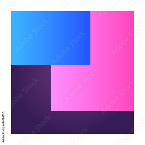 Square Futuristic Gradient Texture Colored Graphic Symbol Element Nostalgic Retro 90's Thenme Icon