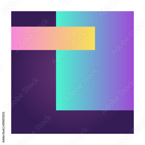 Square Futuristic Gradient Texture Colored Graphic Symbol Element Nostalgic Retro 90's Thenme Icon
