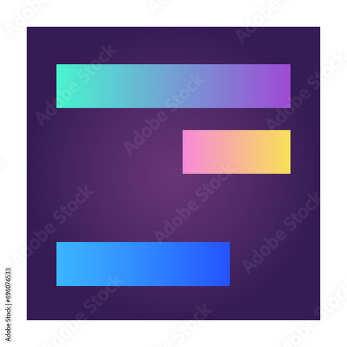 Square Futuristic Gradient Texture Colored Graphic Symbol Element Nostalgic Retro 90's Thenme Icon