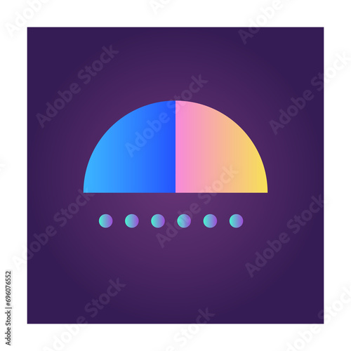 Square Futuristic Gradient Texture Colored Graphic Symbol Element Nostalgic Retro 90's Thenme Icon