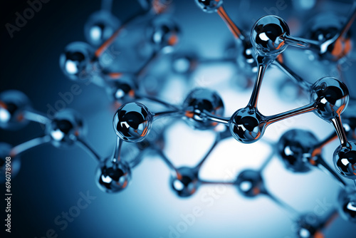 3D molecular structure background