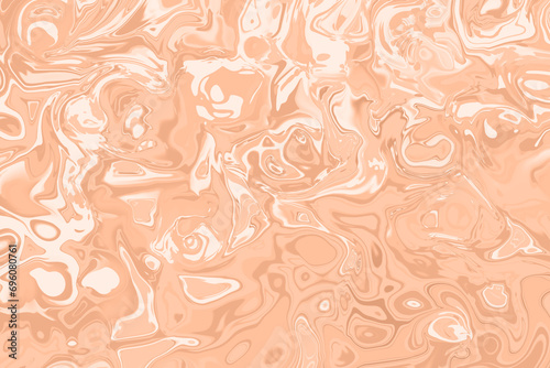 Trendy color of the year 2024. Peach hand painted abstract pastel background. Modern textured liquid gradient. Digital fluid art.