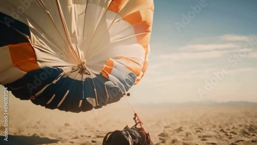 parachute on the ground photo