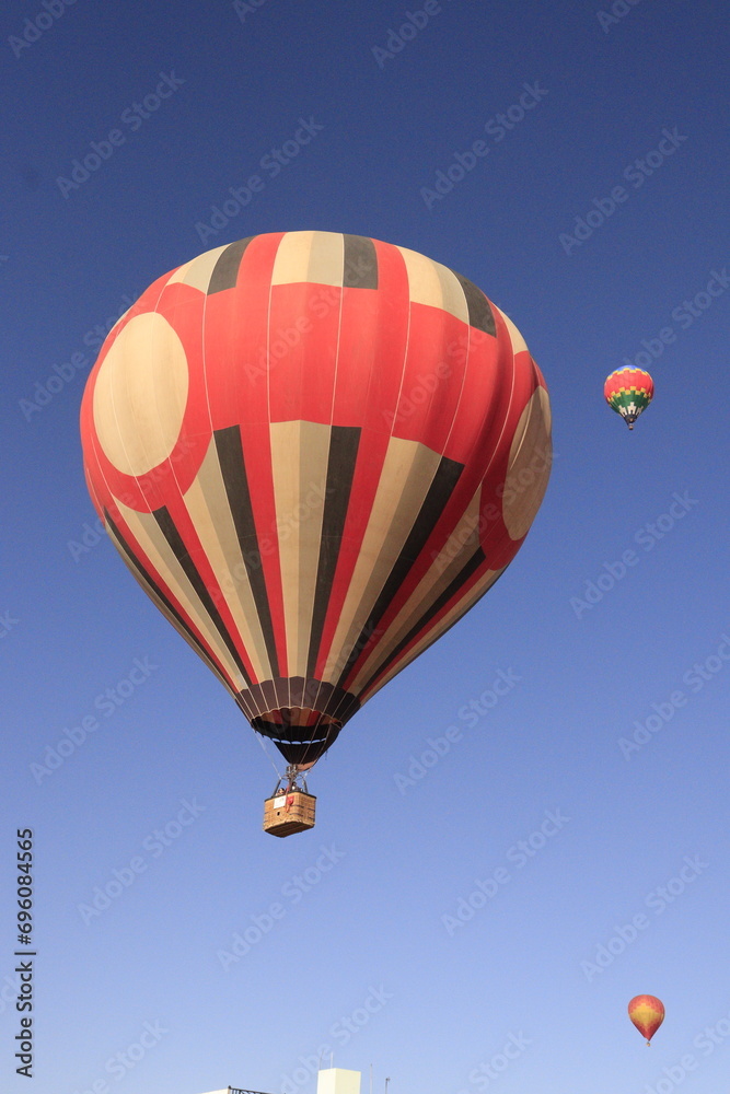Obraz premium Two Hot Air Balloons Flying