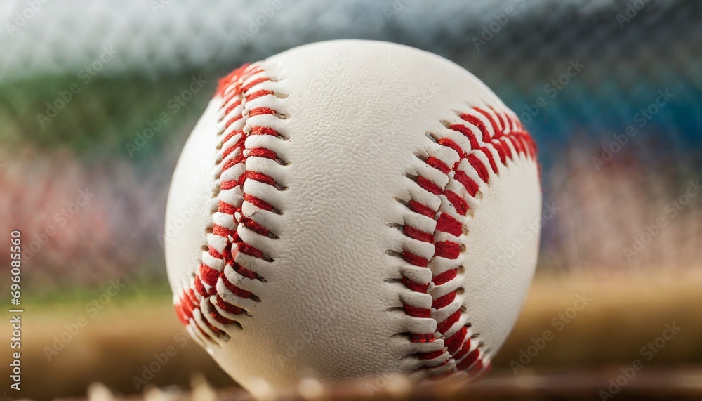 closeup of baseball ball