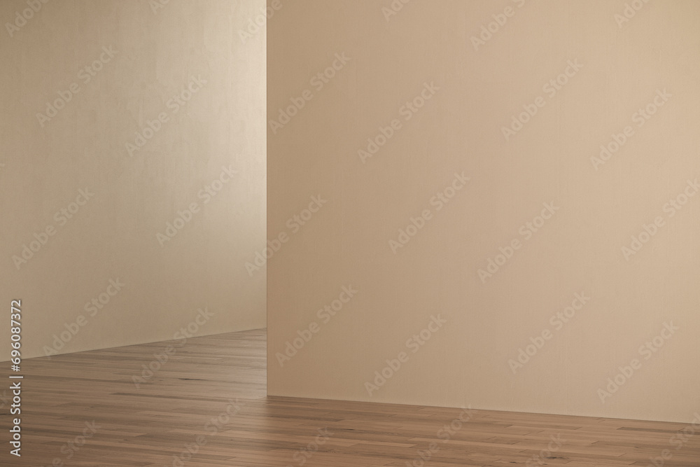 Empty beige room interior. Empty beige room interior.