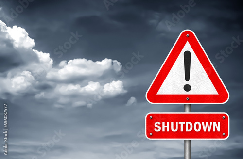 Shutdown roadsign information