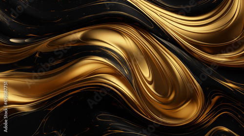 Elegant Swirls of Liquid Gold