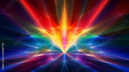 Radiant Prism: Light Refraction and Spectrum photo