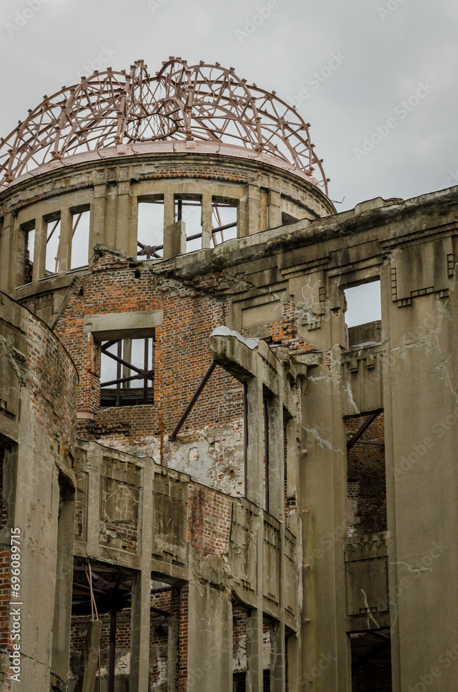 The A-bomb dome or Genbaku Dome in Hiroshima, Japan taken at autumn The A-bomb dome or Genbaku Dome in Hiroshima, Japan taken at autumn