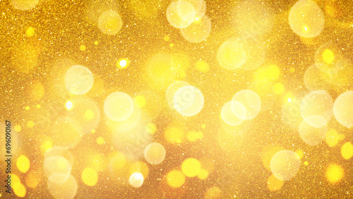Golden glitter texture with bright bokeh lights