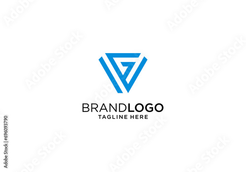 Letter WG logo template vector.