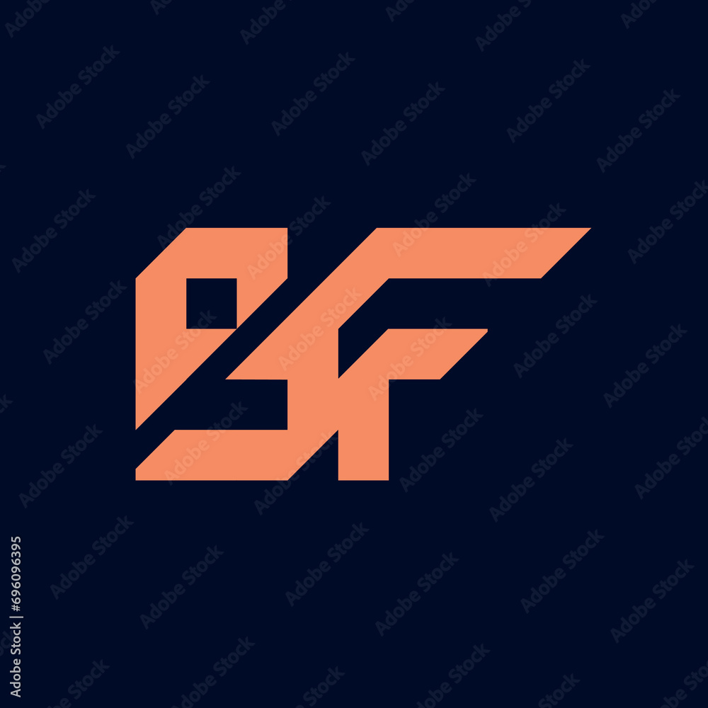 Dynamic sharp logo movement of the letter bf Dynamic sharp logo movement of the letter bf