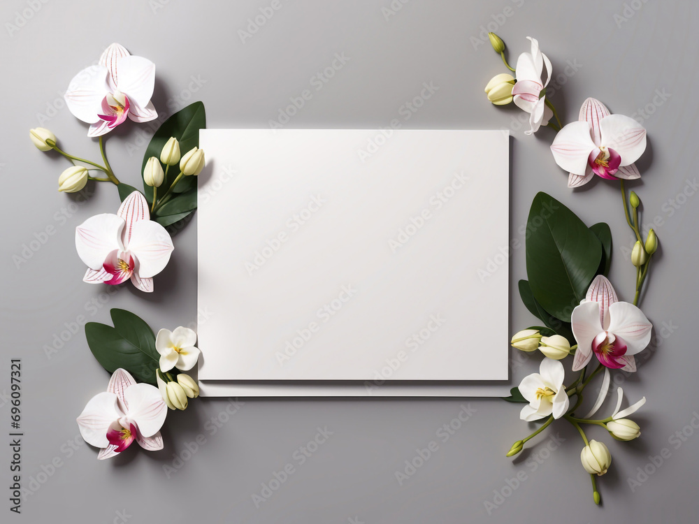 white orchid on a wooden background