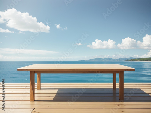 table on the beach