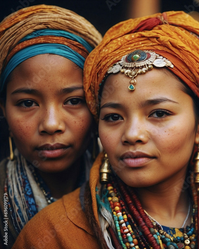 Retrato de dos mujeres jóvenes africanas