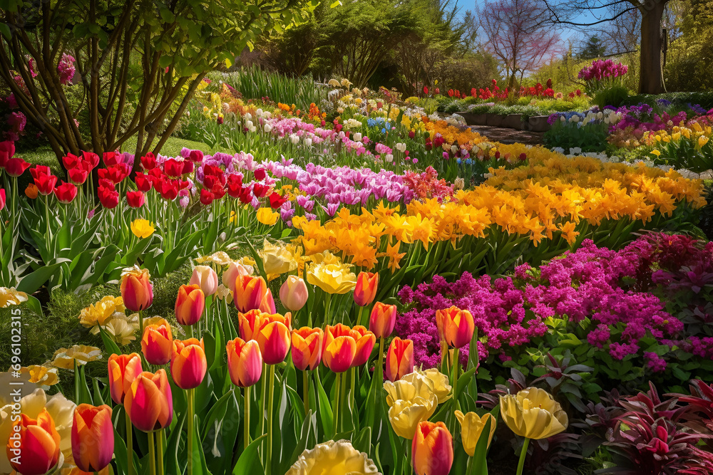 Nature’s Easter Palette: A Symphony of Spring Blossoms - Generative AI