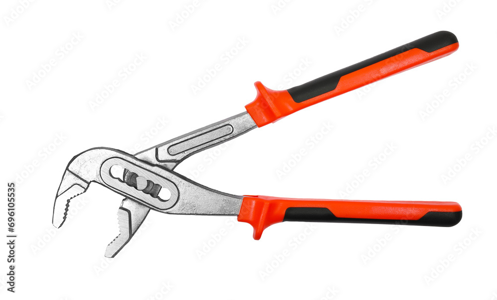 New open nut wrenches, adjustable pliers isolated on white New open nut wrenches, adjustable pliers isolated on white