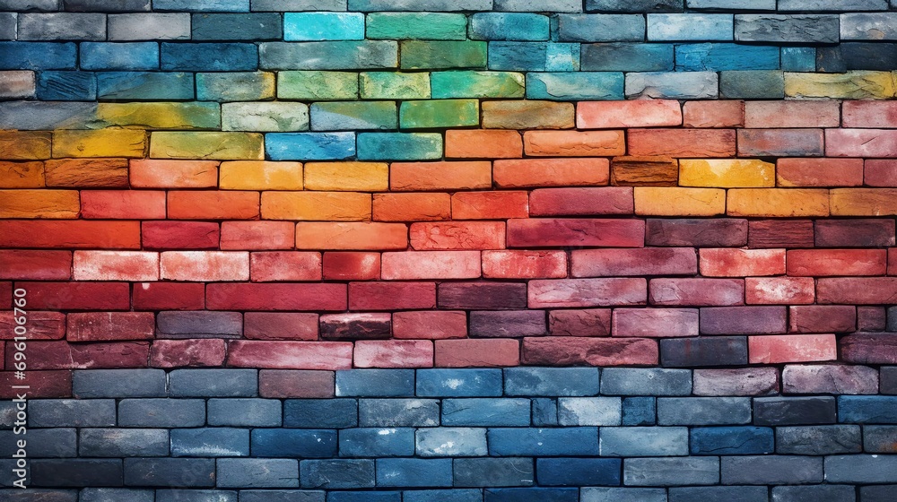 Colorful brick wall background Colorful brick wall background