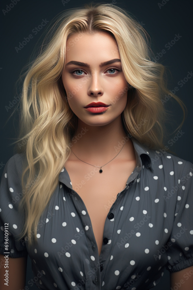 Portrait of a beautiful blonde woman with long platinum hair Portrait of a beautiful blonde woman with long platinum hair
