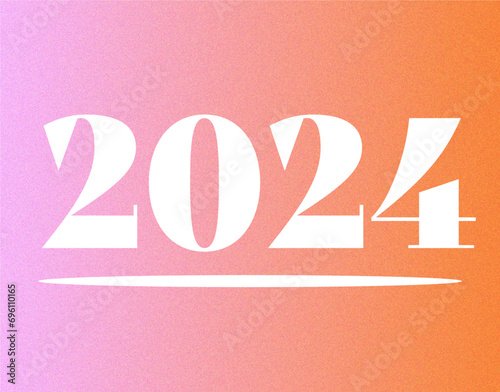 Bonne année 2024 colorful illustration new year eve French happy new year félicitations
