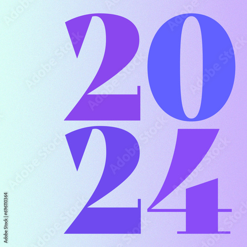 Bonne année 2024 colorful illustration new year eve French happy new year félicitations