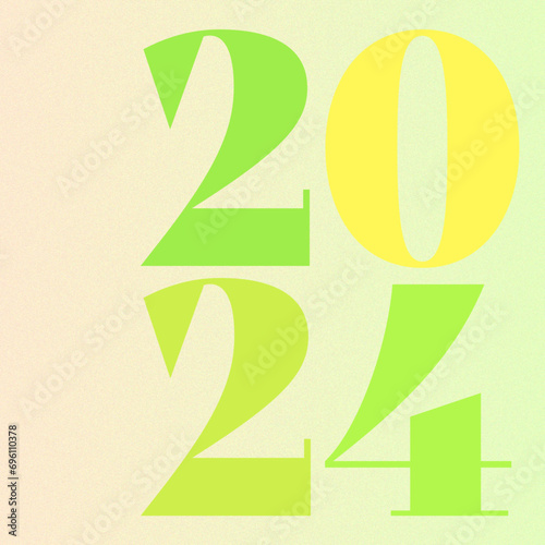 Bonne année 2024 colorful illustration new year eve French happy new year félicitations