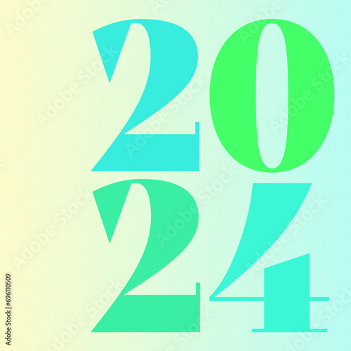 Bonne année 2024 colorful illustration new year eve French happy new year félicitations