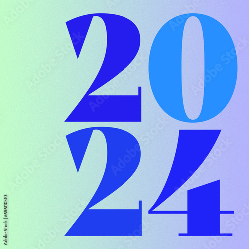Bonne année 2024 colorful illustration new year eve French happy new year félicitations