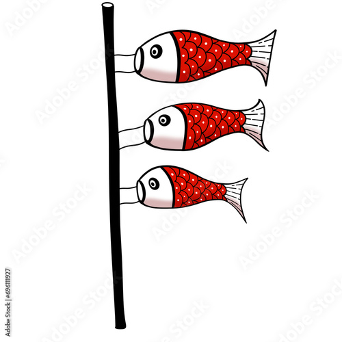 japanese koinobori illustration