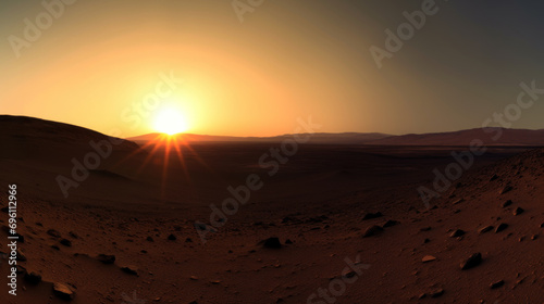 Sunrise or sunset on Mars