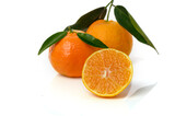 fresh tangerine on white background 7