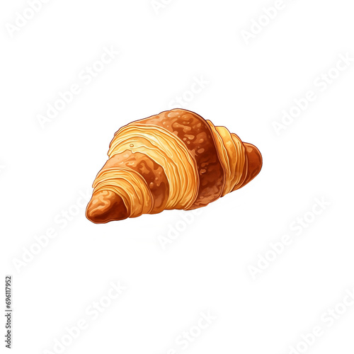 A Freshly Baked Croissant, Ready to Be Enjoyed